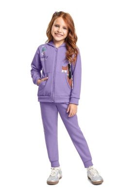 Conjunto Flores & Focinhos Bee Loop Roxo