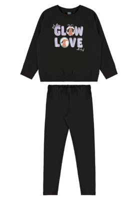 Conjunto Glow Love Legging Bee Loop Preto