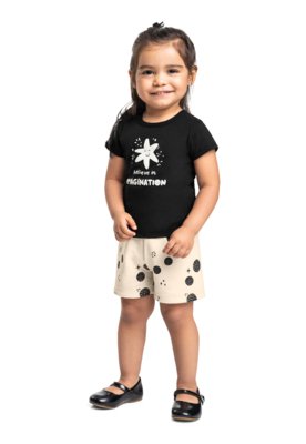 Conjunto Imagination para Menina Bee Loop Branco