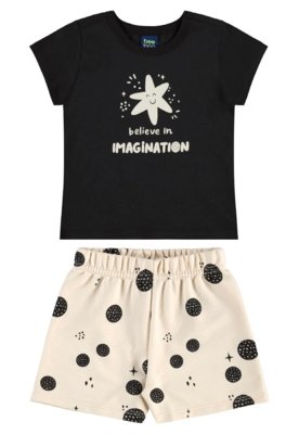 Conjunto Imagination para Menina Bee Loop Branco