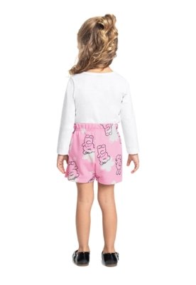 Conjunto Infantil Abraço de Amigo Bee Loop Branco