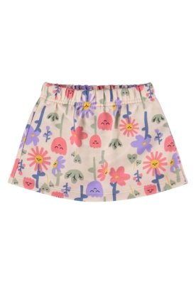Conjunto Infantil com Blusa e Shorts-Saia Bee Loop Roxo