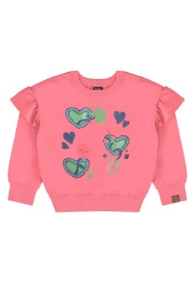 Conjunto Infantil com Blusão e Calça Legging Bee Loop Rosa Pink