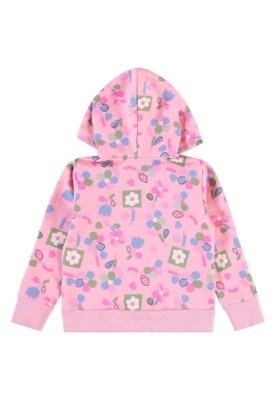 Conjunto Infantil em Moletom Floral Bee Loop Azul