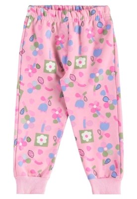 Conjunto Infantil em Moletom Florido Bee Loop Rosa