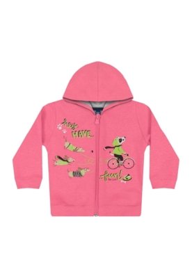Conjunto Jaqueta e Calça Bebê Menina Bee Loop Rosa