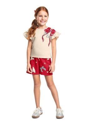 Conjunto Laços e Corações Bee Loop Branco