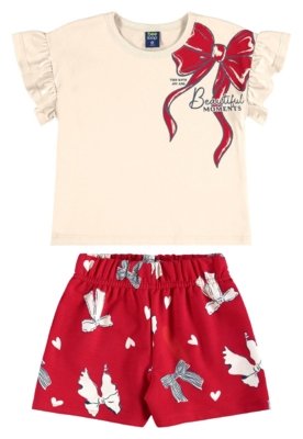 Conjunto Laços e Corações Bee Loop Branco