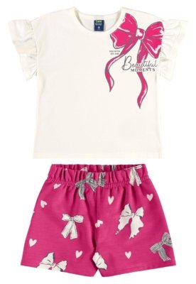 Conjunto Laços e Corações Bee Loop Branco