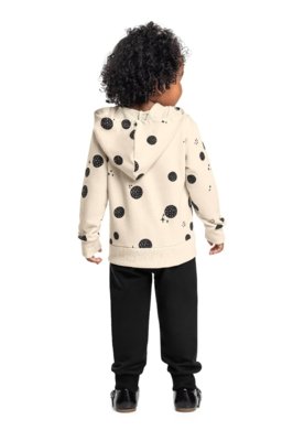 Conjunto Menina Jaqueta e Calça Bee Loop Bege