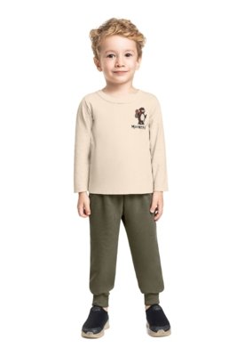 Conjunto Mountain Bear Infantil Bee Loop Branco