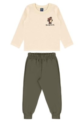 Conjunto Mountain Bear Infantil Bee Loop Branco