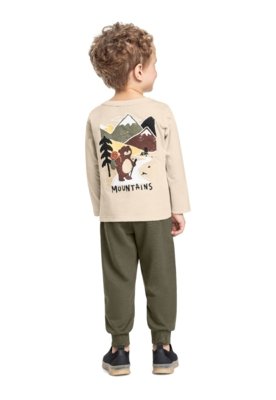 Conjunto Mountain Bear Infantil Bee Loop Branco