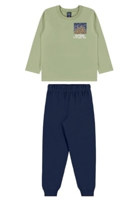Conjunto Outside Infantil Camiseta Bee Loop Branco