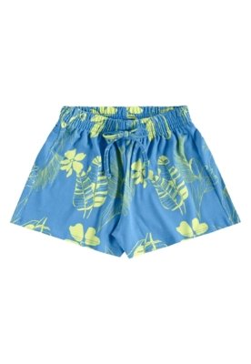 Conjunto Regata Cropped e Short Bee Loop Azul