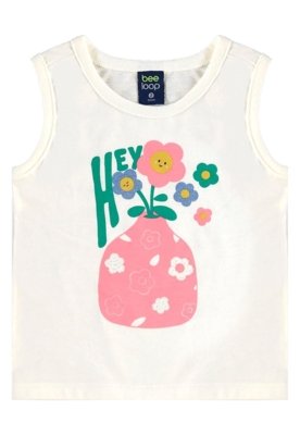 Conjunto Regata Florezinhas Short Bee Loop Bege
