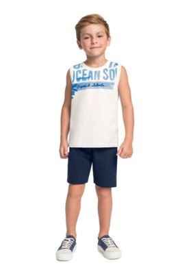 Conjunto Regata Tropical Bermuda Bee Loop Bege
