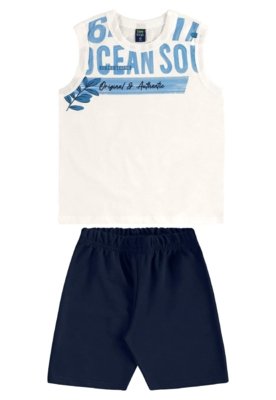 Conjunto Regata Tropical Bermuda Bee Loop Bege