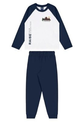 Conjunto Scout Camiseta Calça Bee Loop Branco