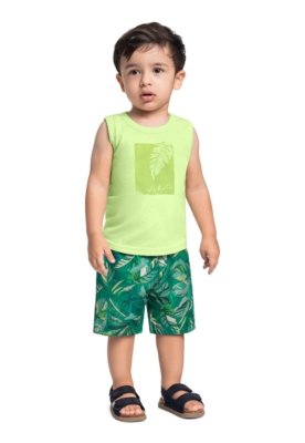 Conjunto Tropical Regata Bermuda Bee Loop Verde