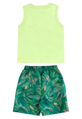 Conjunto Tropical Regata Bermuda Bee Loop Verde