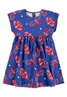 Vestido Borboletas Infantil Bee Loop Azul