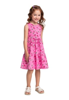 Vestido Cerejinhas Infantil Bee Loop Roxo