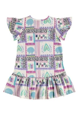 Vestido Infantil em Algodão Bee Loop Roxo