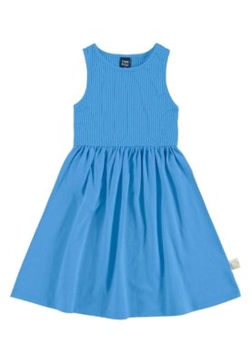 Vestido em Ribana Infantil Bee Loop Azul
