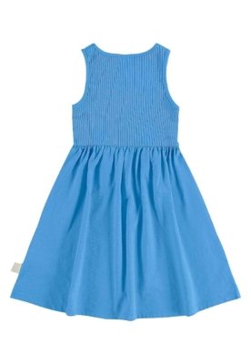 Vestido em Ribana Infantil Bee Loop Azul