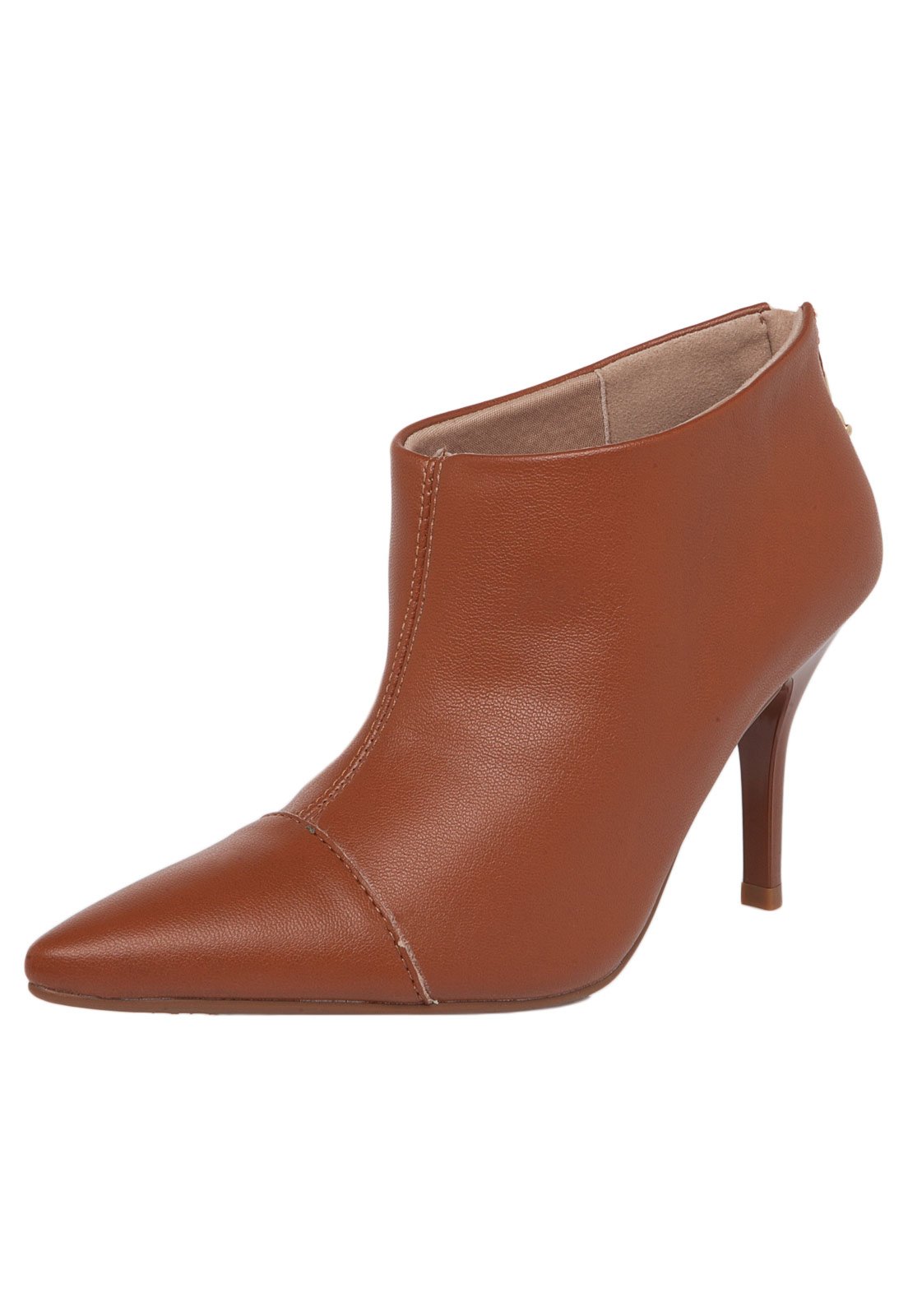 bota cano curto bico fino caramelo