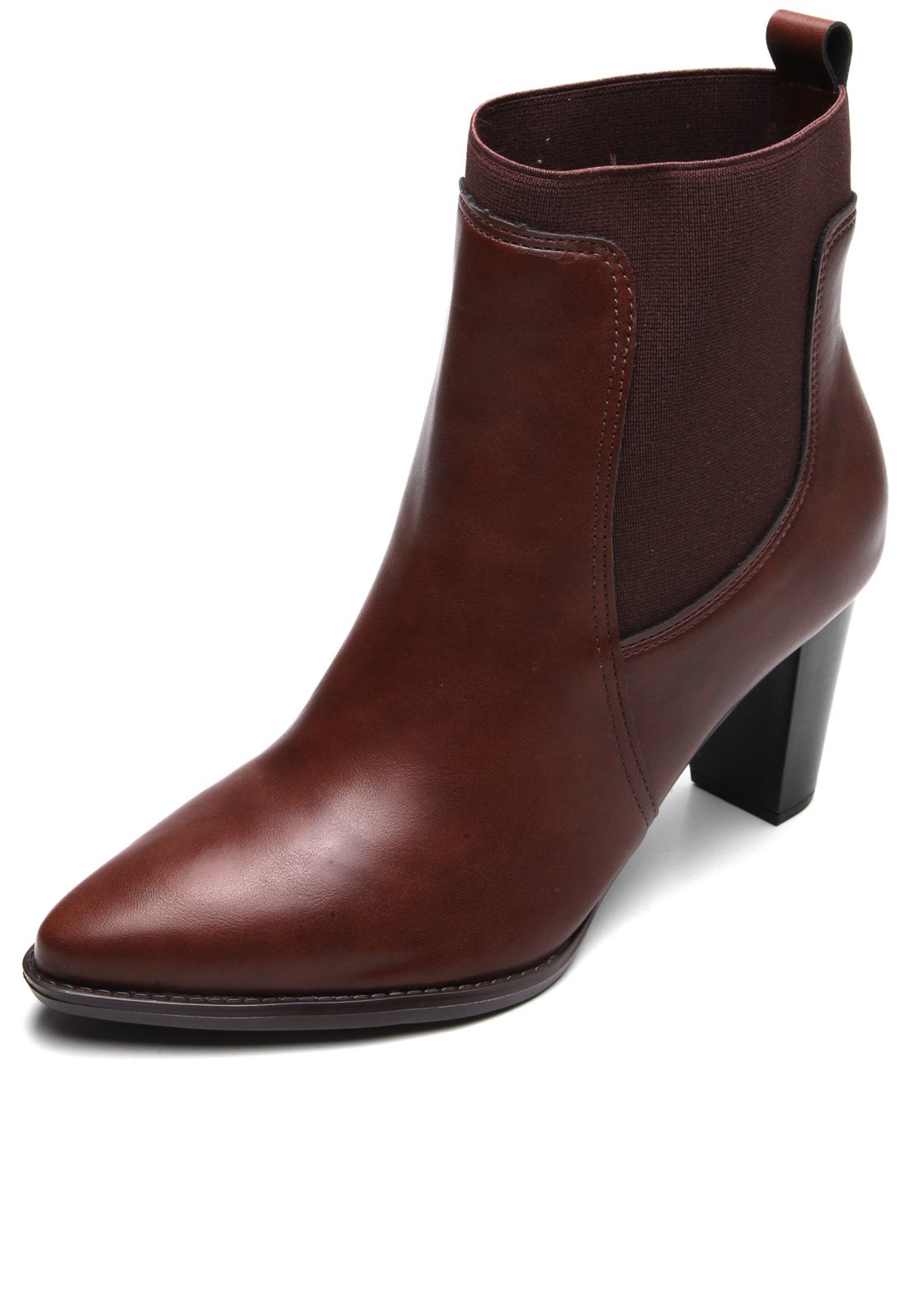 Bota Chelsea Beira Rio Bico Fino Marrom - Compre Agora | Dafiti Brasil