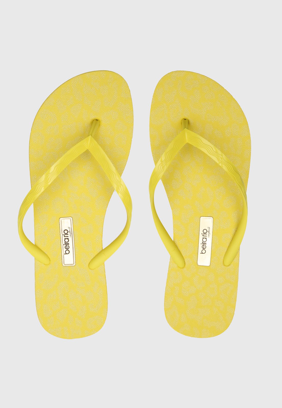 Chinelo Beira Rio Logo Amarelo - Compre Agora | Dafiti Brasil