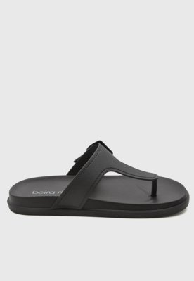 Chinelo Feminino Beira Rio Tiras Preto