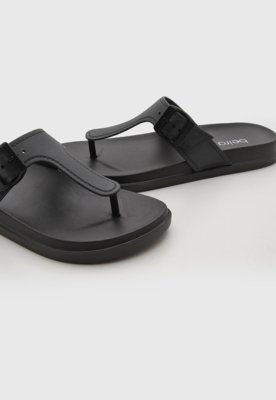 Chinelo Feminino Beira Rio Tiras Preto