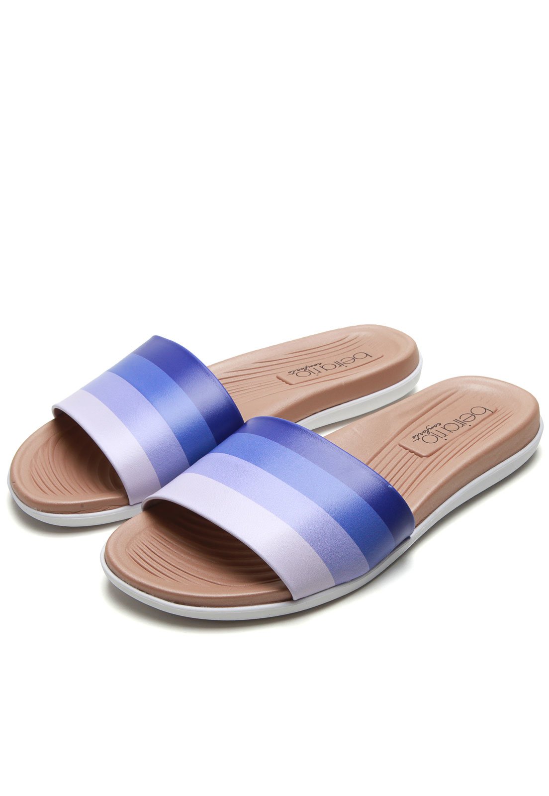 Chinelo Slide Beira Rio Degradê Lilás - Compre Agora | Dafiti Brasil