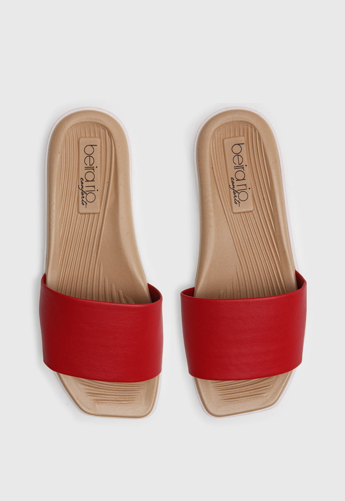 Chinelo Slide Beira Rio Fosco Vermelho - Compre Agora | Dafiti Brasil