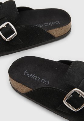 Clog Feminino Beira Rio Fivela Preto