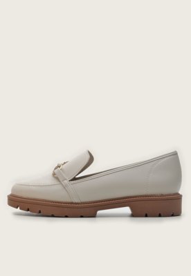 Mocassim Beira Rio Tratorado Off-White