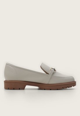 Mocassim Beira Rio Tratorado Off-White