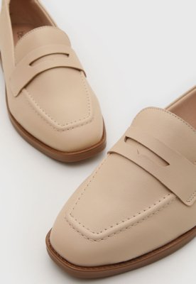 Mocassim Feminino Beira Rio Design Clássico Bege