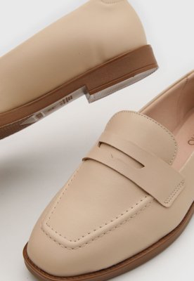 Mocassim Feminino Beira Rio Design Clássico Bege