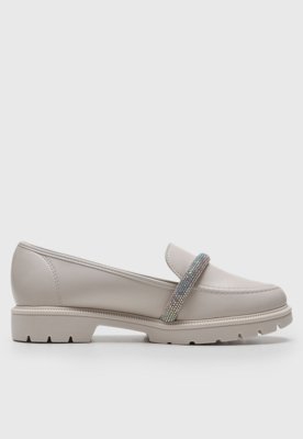 Mocassim Tratorado Beira Rio Tira Hotfix Off-White