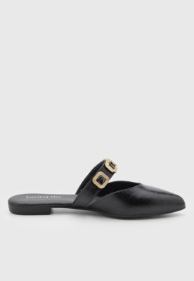 Mule Feminino Beira Rio Bico Fino Preto