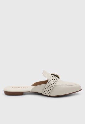 Mule Feminino Beira Rio Fivela Detalhe Off-White