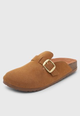 Mule Feminino Beira Rio Fivela Marrom