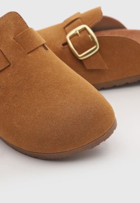 Mule Feminino Beira Rio Fivela Marrom