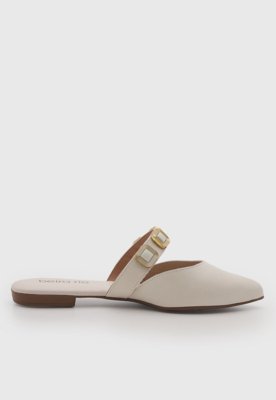 Mule Feminino Beira Rio Fivela Off-White