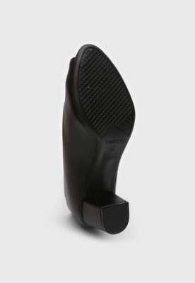 Peep Toe Beira Rio Salto Grosso Preto