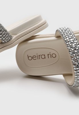 Rasteira Aberta Beira Rio Pedrarias Off-White
